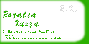 rozalia kusza business card